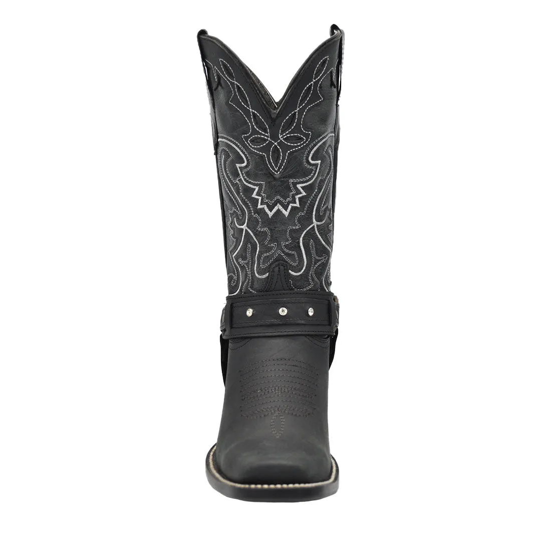 Luma Rocio Women's Black Square Toe Western Boots