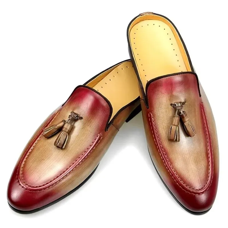 Luxury Handmade Leather Business Slippers