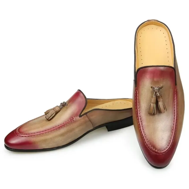 Luxury Handmade Leather Business Slippers