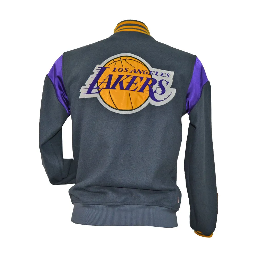 Mens Adidas Lakers Letter Jacket - F83430 - Dark Onyx