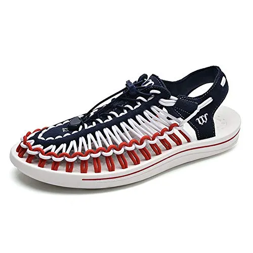 Men's Sandals Fashion Hand-Woven Breathable Casual Beach Shoes Outdoor Sandals