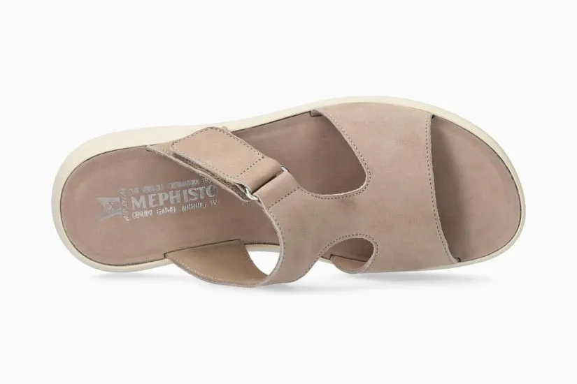 Mephisto Teeny Women Sandals Beige Leather Nubuck Brand New w/ Box