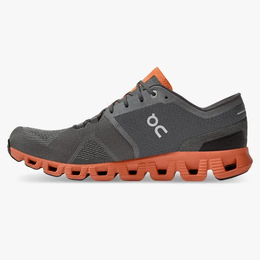 ON Cloud X Mens Training Shoe - Rust/Rock