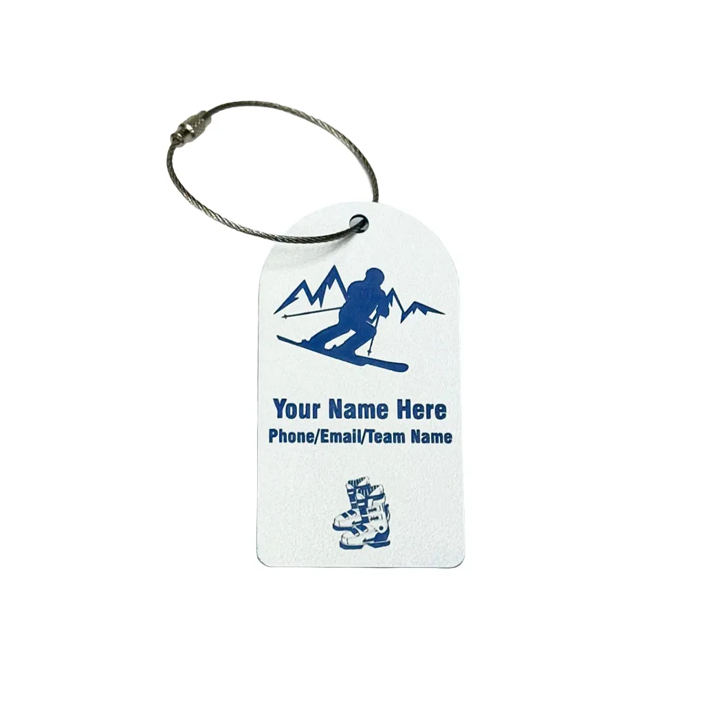 Personalized Skiing Gear Bag Tag