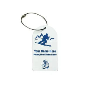 Personalized Skiing Gear Bag Tag