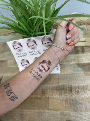 Personalized Temporary Tattoos – Your Image and Text!