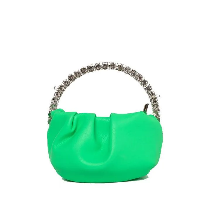 PUBLIC DESIRE THE DIAMANTE AURORA LIME BAG