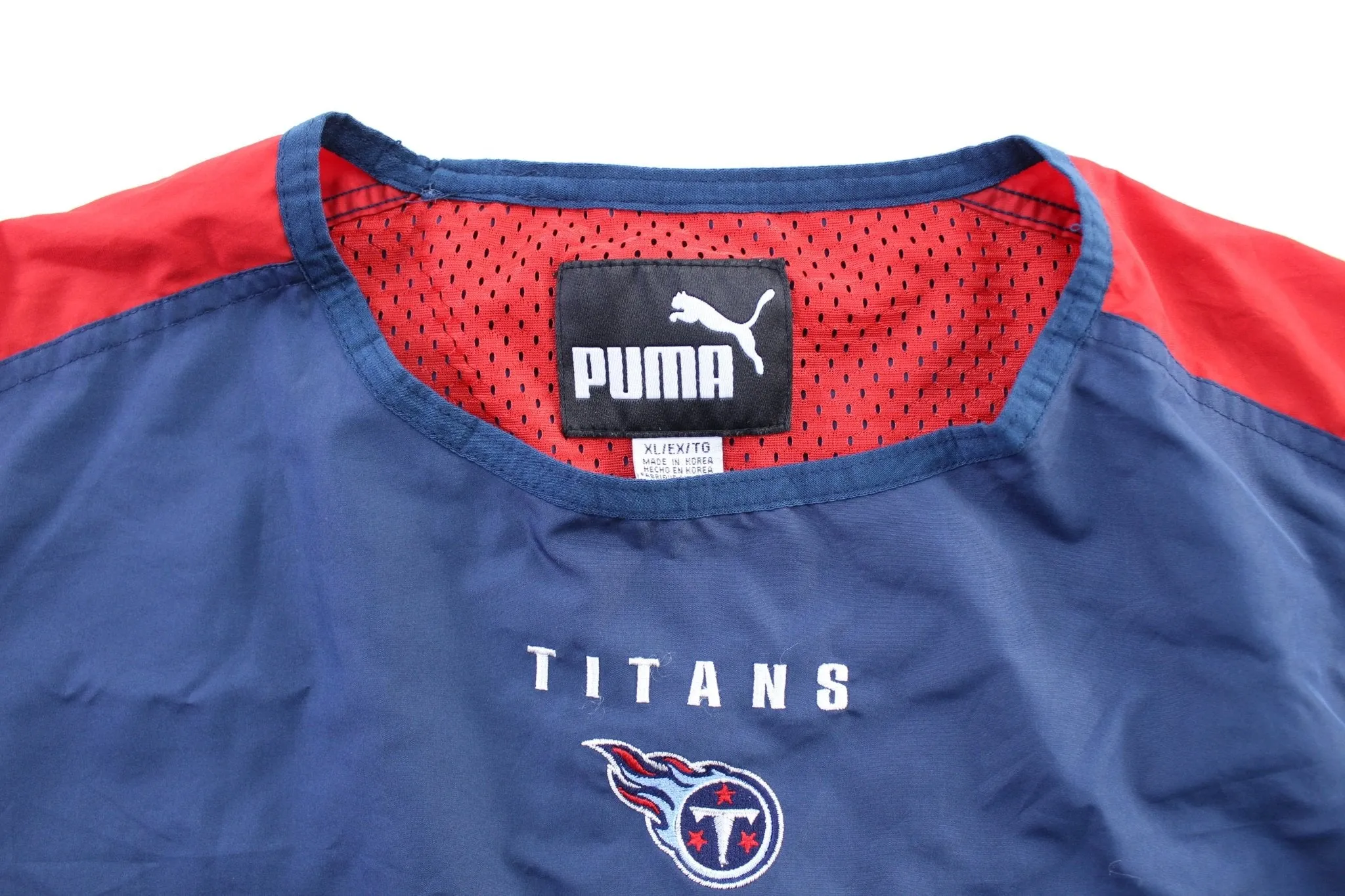 Puma Embroidered Tennessee Titans Windbreaker Pullover