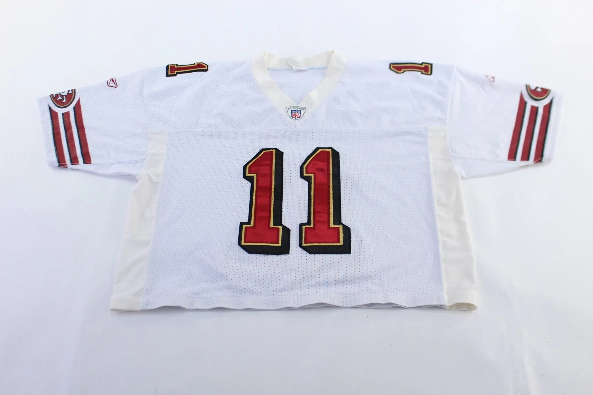 Reebok Embroidered Logo San Francisco 49ers Alex Smith Cropped Jersey