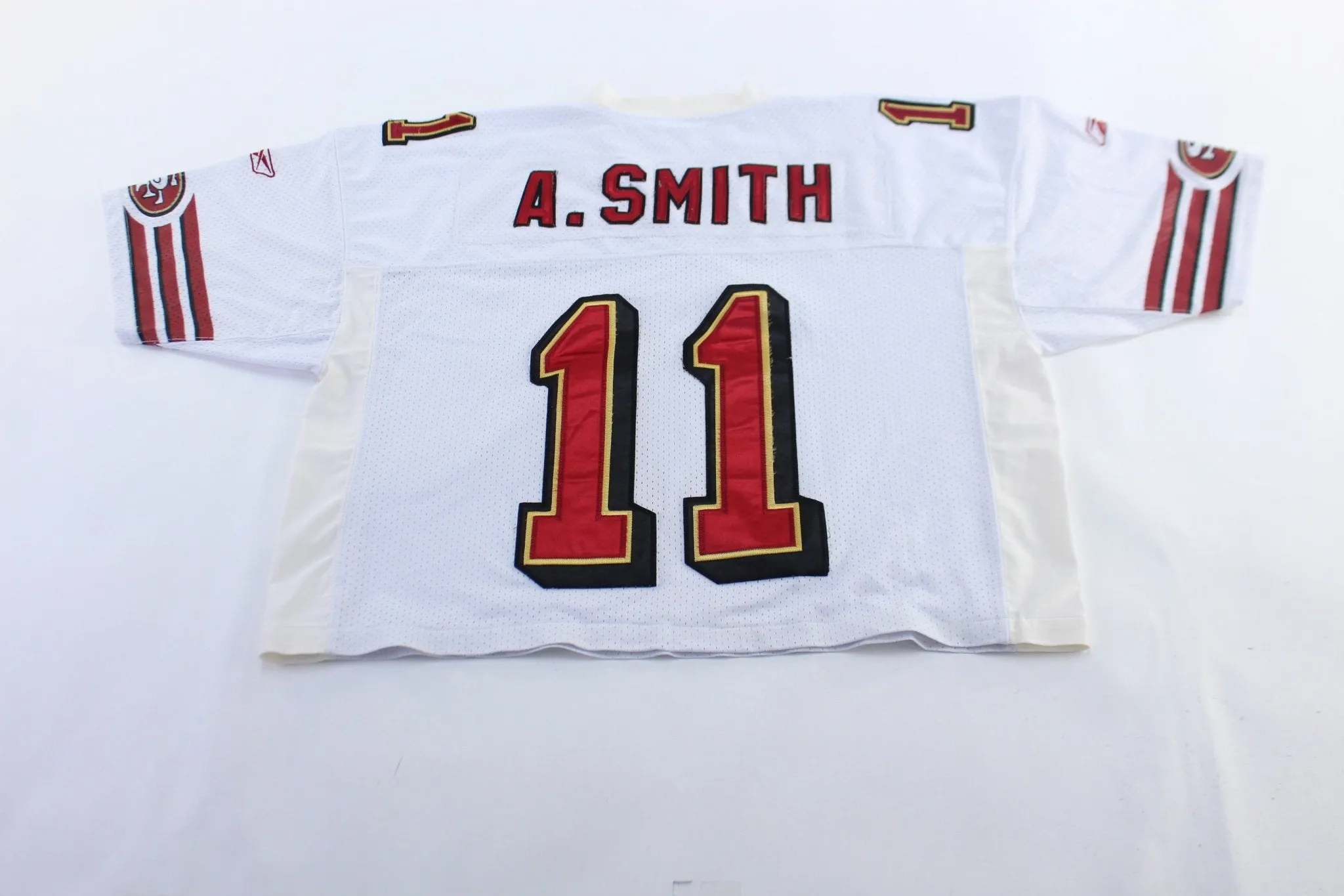 Reebok Embroidered Logo San Francisco 49ers Alex Smith Cropped Jersey