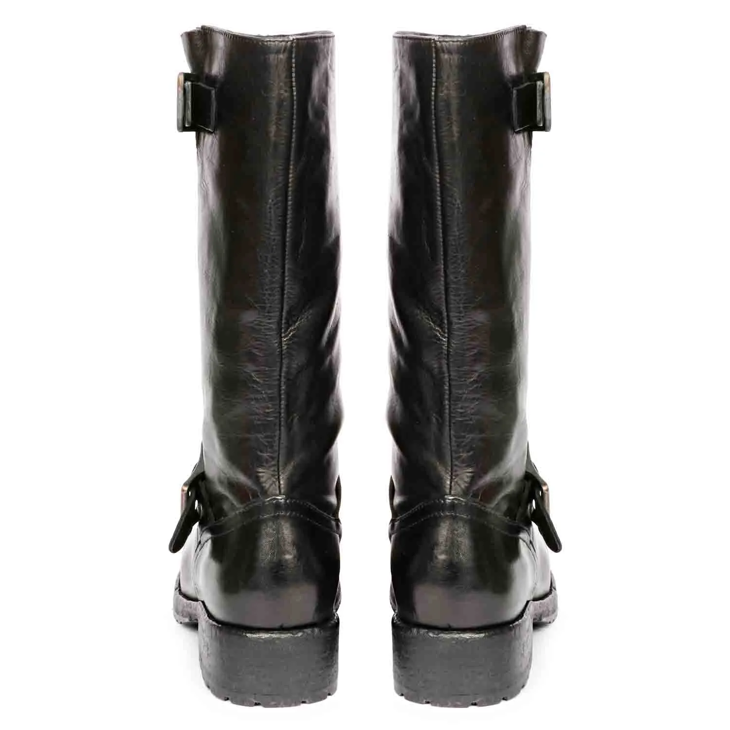 Saint Nova Black Leather Washed Calf Boot