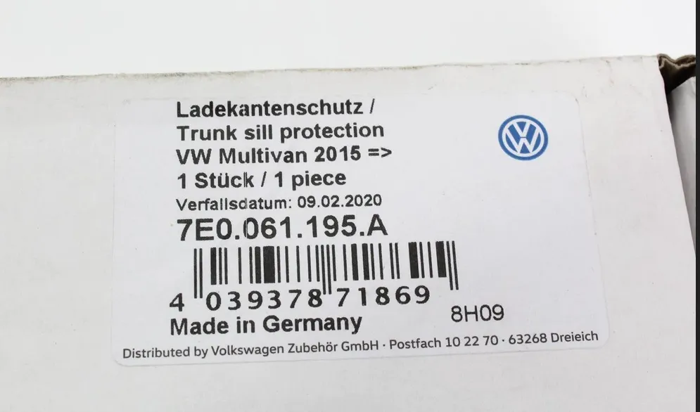 Stainless Steel Bumper Protector Strip for T6 &  T6.1 (2016 ) - Genuine Volkswagen