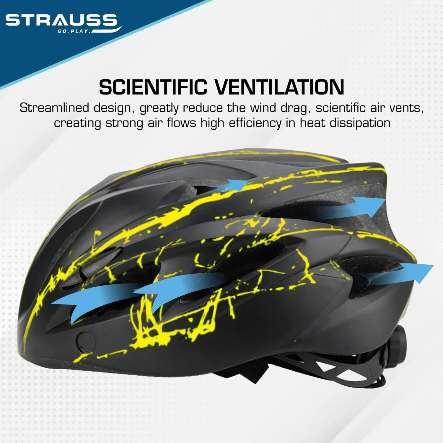 Strauss Cycling Helmet with Magnetic Goggles | Light Weight with Superior Ventilation | Mountain, Road Bike & Skating Helmet | Adjustable Strap | Ideal for Men and Women, (Green/Black)