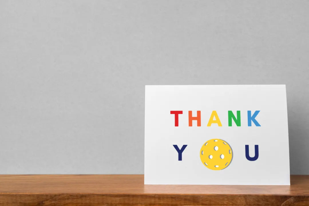 'Thank you' Pickleball Greeting Card