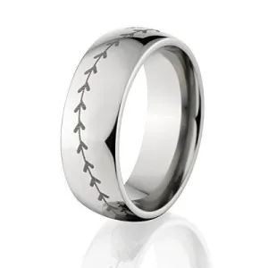 Titanium Baseball Ring - Men's Wedding Rings