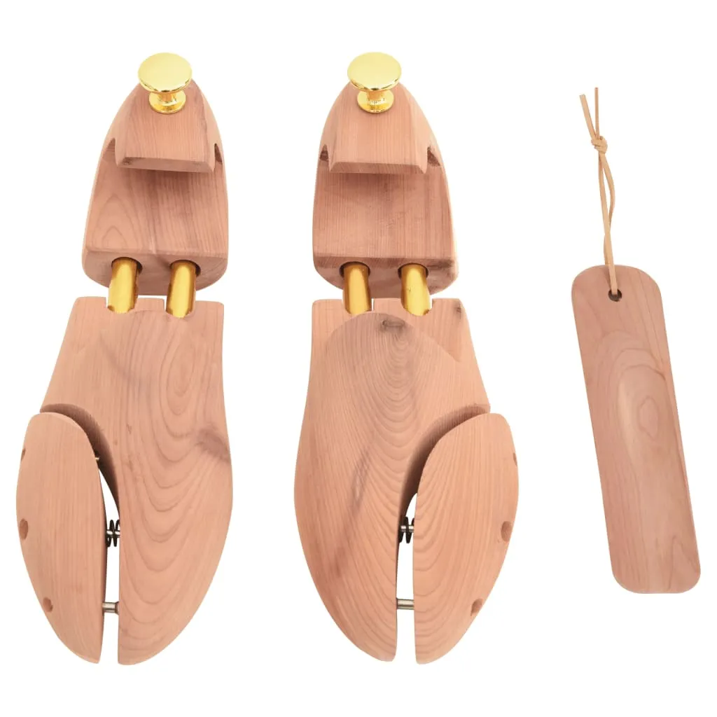 vidaXL Shoe Stretcher with Shoe Horn EU 44-45 Solid Wood Cedar