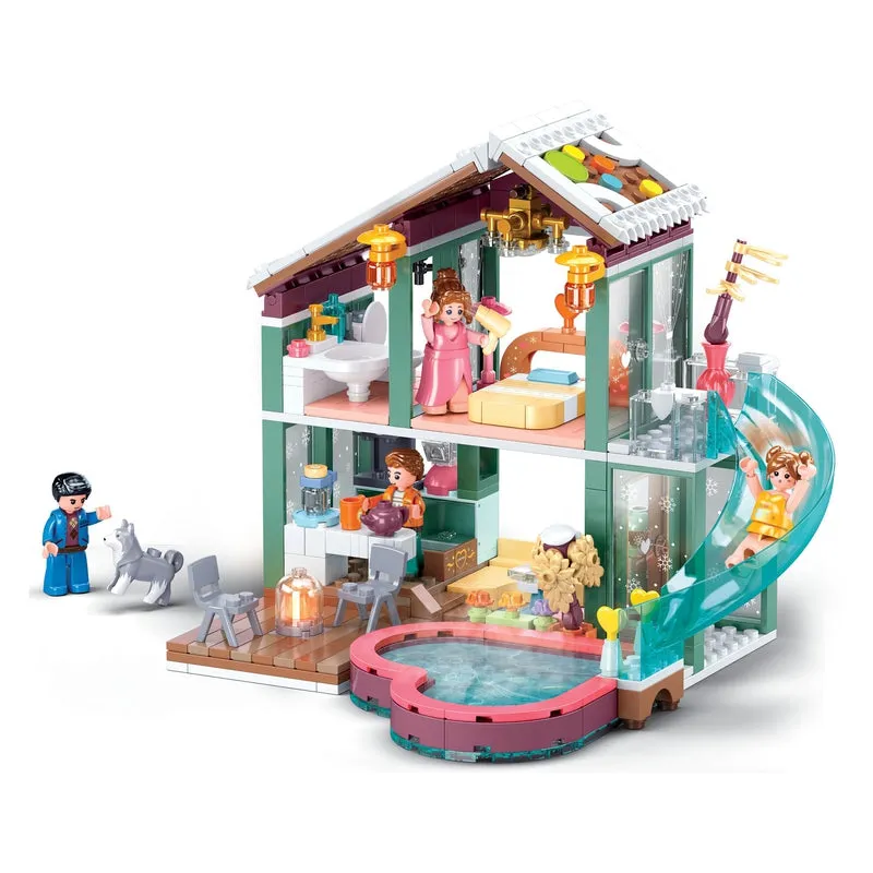 Winter Travel in Snow Resort Building Blocks Kit (439 Pcs)