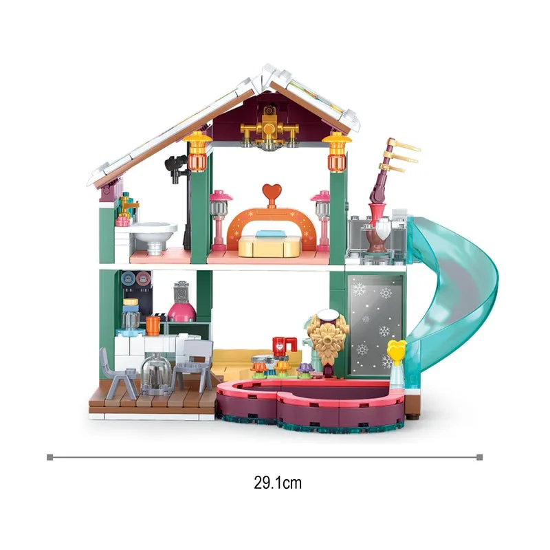 Winter Travel in Snow Resort Building Blocks Kit (439 Pcs)