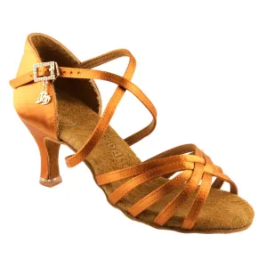 Women's Latin Dance Shoes, Model 216, Heel EH10, Tan 3