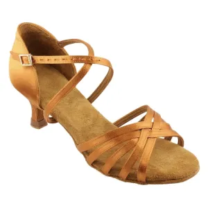 Women's Latin Dance Shoes, Model 216, Heel EH11, Tan 3