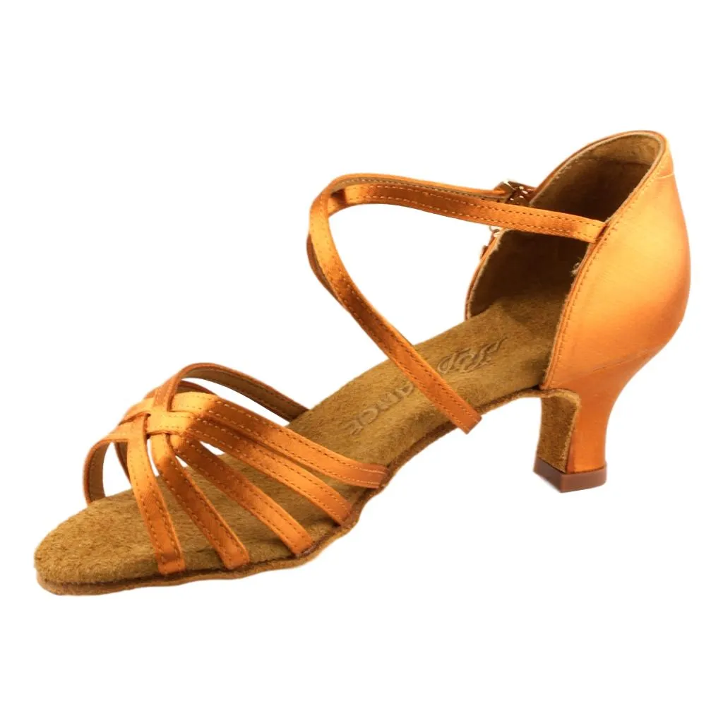 Women's Latin Dance Shoes, Model 216, Heel EH12, Tan 3