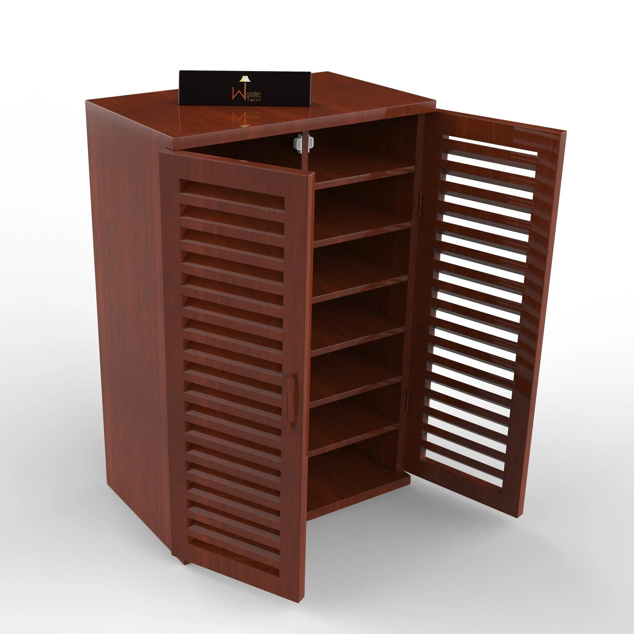 Wooden Shoe Rack Cabinet In Teak Wood